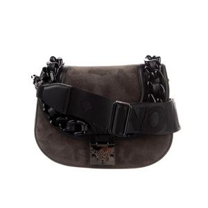 MCM Suede Flap Crossbody Bag